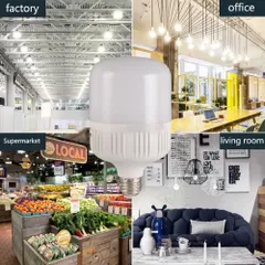 Bóng đèn LED trụ tròn 60w, 50w, 30W 20W ánh sáng trắng , hàng cao cấp loại siêu sáng, tản nhiệt nhôm