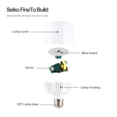 Bóng đèn LED trụ tròn 60w, 50w, 30W 20W ánh sáng trắng , hàng cao cấp loại siêu sáng, tản nhiệt nhôm