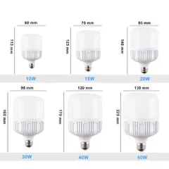 Bóng đèn LED trụ tròn 60w, 50w, 30W 20W ánh sáng trắng , hàng cao cấp loại siêu sáng, tản nhiệt nhôm