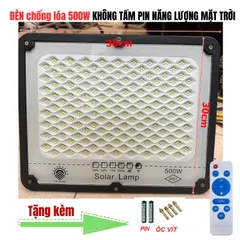 KHÔNG KÈM TẤM PIN - Đèn pha năng lượng mặt trời 1000w IP68 +  Remote, sài chung tấm pin 6V