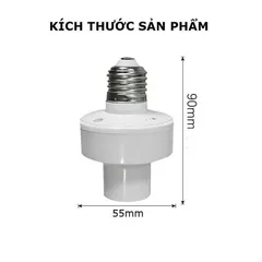 Đui đèn cảm biến chuyển động tự bật tắt E27, đuôi đèn xoáy cảm ứng chuyển động radar tiết kiệm điện