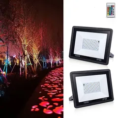 Đèn Pha Led Đổi màu RGB 100W 50W Có Điều Khiển Bh 2 năm
