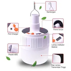 Đèn Năng lượng Mặt trời đèn Led tích điện 100w có điều khiển từ xa-V50 - tiếp kiệm chi phí và tiện lợi