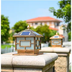 Đèn trụ cổng năng lượng mặt trời, đèn năng lượng mặt trời cỡ 250mm và 200mm