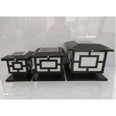 Đèn trụ cổng năng lượng mặt trời, đèn năng lượng mặt trời cỡ 250mm và 200mm