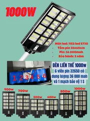 Đèn Năng Lượng Mặt Trời liền thể kép 1200w,1000w, 800w, 700W,400W,300W,Cảm Biến Chuyển Động