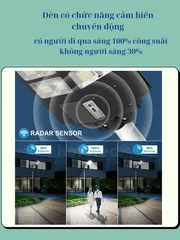 Đèn Năng Lượng Mặt Trời liền thể kép 1200w,1000w, 800w, 700W,400W,300W,Cảm Biến Chuyển Động