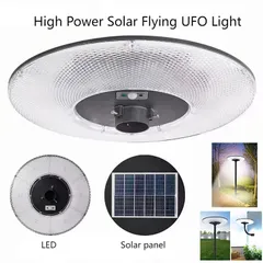 Đèn năng lượng mặt trời sân vườn, công viên UFO công suất 500W siêu sáng chống nước IP66