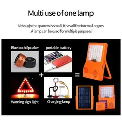 Đèn năng lượng mặt trời  Kiêm XẠC DỰ PHÒNG PHÒNG KHI MẤT ĐIỆN ( Tặng 4 viên pin xạc)