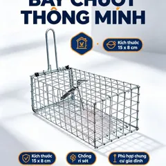 Bẫy chuột thông minh kích thước 15x8cm chống rỉ sét phù hợp gia đình chung cư
