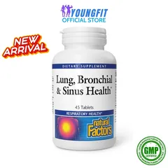 Viên Uống Bổ Phổi Lung Bronchial Sinus Health Natural Factors Hỗ Trợ Đường Hô Hấp Khỏe Mạnh - YoungFit