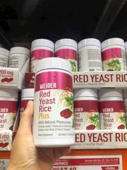VIÊN MEN GẠO ĐỎ WEIDER RED YEAST RICE GIẢM CHOLESTEROL, BẢO VỆ TIM MẠCH