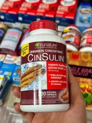 Cinsulin Trunature Cinnamon Concentrate 300 viên – Hỗ trợ duy trì đường huyết khỏe mạnh 