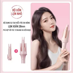 [5 trong 1] Máy Uốn Tóc Tự Động 32mm Ion Âm | Uốn Lọn To, Sóng Bồng Bềnh, Giữ Nếp Lâu