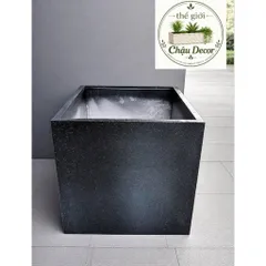 Chậu nhựa composite kích thước 30x30x30 thích hợp trồng cây ban công, sân vườn độ bền cao