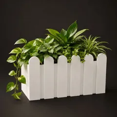 Chậu nhựa composite hàng rào, chậu trồng cây nhiều kích thước chất liệu PVC FOAM siêu nhẹ độ bền cao