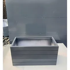 Chậu nhựa composite trồng cây hình chữ nhật D80 R30 C30 chậu trồng cây ngoài trời độ bền cao