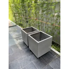 chậu nhựa composite vuông kt d30×r30×c30 chậu trồng cây ban công siêu nhẹ