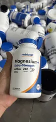 Viên uống Nutricost Magnesium Extra Strength 420mg 240v, bổ sung magie giảm stress, hỗ trợ xương, cơ bắp