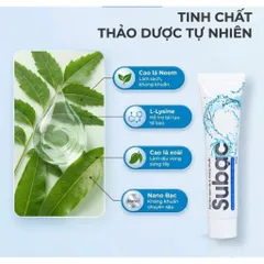 Gel Su Bạc làm sạch da, kháng khuẩn, ngăn ngừa sẹo tuýp 25g