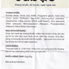 Gel Su Bạc làm sạch da, kháng khuẩn, ngăn ngừa sẹo tuýp 25g
