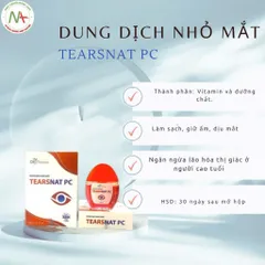 Dung dịch nhỏ mắt Tearsnat PC 12ml - Giúp làm giảm các triệu chứng như khô mắt, mỏi mắt