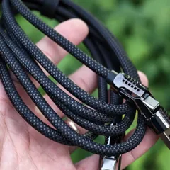 Cáp sạc đa năng 4 trong 1 bọc dù siêu bền sạc nhanh 240W dài 2m có đèn LED RGB - Dây To