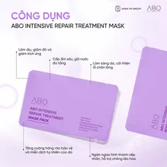 Combo 10 Mặt Nạ ABO Intensive Repair Treatment Mask Pack - Cấp Ẩm, Phục Hồi Và Làm Dịu Da, Chất Liệu Thiên Nhiên An Toan Cho Da