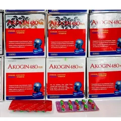 Akogin 480 plus citicolin Ginkgo viên uống hoạt huyết dưỡng não, tăng cường lưu thông máu não viên