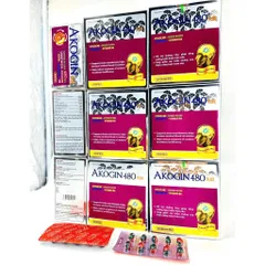 Akogin 480 plus citicolin Ginkgo viên uống hoạt huyết dưỡng não, tăng cường lưu thông máu não viên