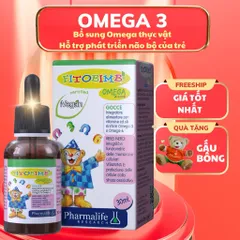 Siro Hỗ Trợ Phát Triển Não Bộ, Tốt Cho Mắt FITOBIMBI OMEGA JUNIOR, Omega Thực Vật Chai 30ml
