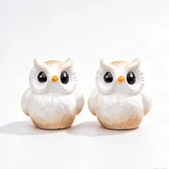 Combo 2 mô hình chim cú mèo nhựa nhỏ xinh kích thước 1.7cm trang trí tiểu cảnh,chậu cây,terrarium,bàn học…