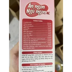 Ăn ngon ngủ ngon AC ăn ngon hấp thụ tốt hơn, tăng cường sức đề kháng, kích thích ăn ngon hơn 