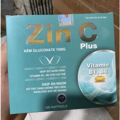 Zin c Plus zinc bổ sung kẽm, hỗ trợ ăn ngon, tăng cường sức khỏe, tăng sức đề kháng, miễn dịch chống còi xương 