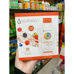 [Chính Hãng] Collagen Nước Youtheory Collagen Liquid Berry Flavor Hộp 30 gói x 30ml - Mỹ 859409