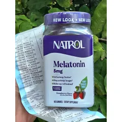 [Chính hãng] Kẹọ Dẻo Giúp Ngủ Ngon Natrol Melatonin 5 Mg Sleep 180 Viên Vị Dâu 859412