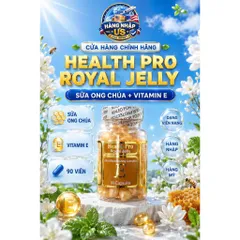Viên nang dưỡng da sữa ong chúa vitamin E Health Pro Royal Jelly Hàng Mỹ 859415