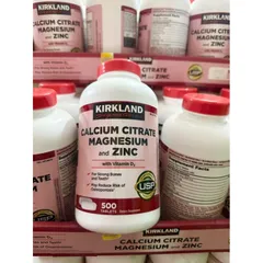 Viên Kirkland Calcium Citrate Magnesium and Zinc 500 viên Mỹ