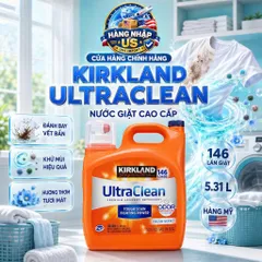 Kirkland Signature UltraClean Premium Laundry Detergent – Nước giặt đậm đặc Fresh Scent 5.73L / 146 lần giặt