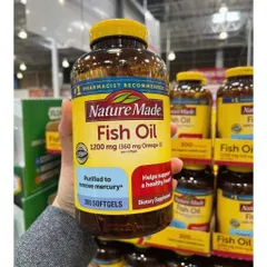 Date xa Dầu cá Nature Made Fish Oil 1200mg giúp hỗ trợ tim mạch, sáng mắt và ổn định huyết áp hộp 300 viên của Mỹ