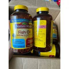 Date xa Dầu cá Nature Made Fish Oil 1200mg giúp hỗ trợ tim mạch, sáng mắt và ổn định huyết áp hộp 300 viên của Mỹ