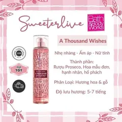 Chính hãng Mỹ Body mist A Thousand Wishes xịt thơm toàn thân của Mỹ 236ml