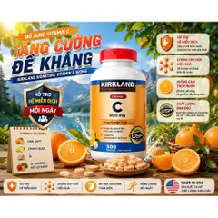 Viên Uống Kirkland Signature Vitamin C 500mg & 1000mg (Hộp 500 Viên)