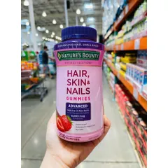 Kẹo Dẻo Nature's Bounty Hair Skin & Nails Gummies Advanced 6000mcg của Mỹ hộp 230 viên