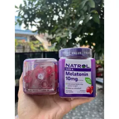 [Hàng Mỹ Bao Check] Kẹo ngủ ngon 10mg Natrol Melatonin Gummies Mỹ 90V[Date Xa][Ship Hỏa Tốc]
