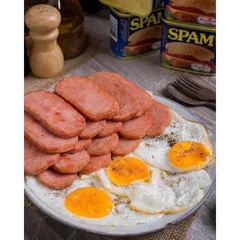 Thịt hộp Spam 25% Less Sodium 340g Mỹ Ít Muối Ít Mặn Xông Khói