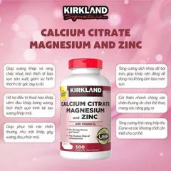 CHÍNH HÃNG Viên Calcium Citrate Magnesium and Zinc 500 viên Mỹ