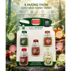 [USA] Set 5 Hũ Treo Khử Mùi Ô Tô Yankee Candle Multipack