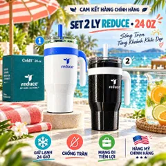 [CHÍNH HÃNG COSTCO] Combo 2 Ly Giữ Lạnh Reduce Cold1 24oz Có Tay Cầm Thép Không Gỉ Giữ Lạnh Suốt 24 Giờ