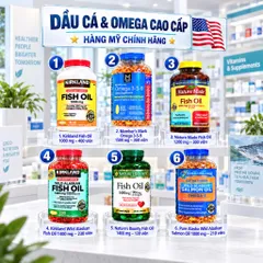 Viên Dầu Cá Omega-3 Mỹ Chính Hãng Kirkland, Nature Made, Pure Alaska (Đủ 6 Phân Loại)